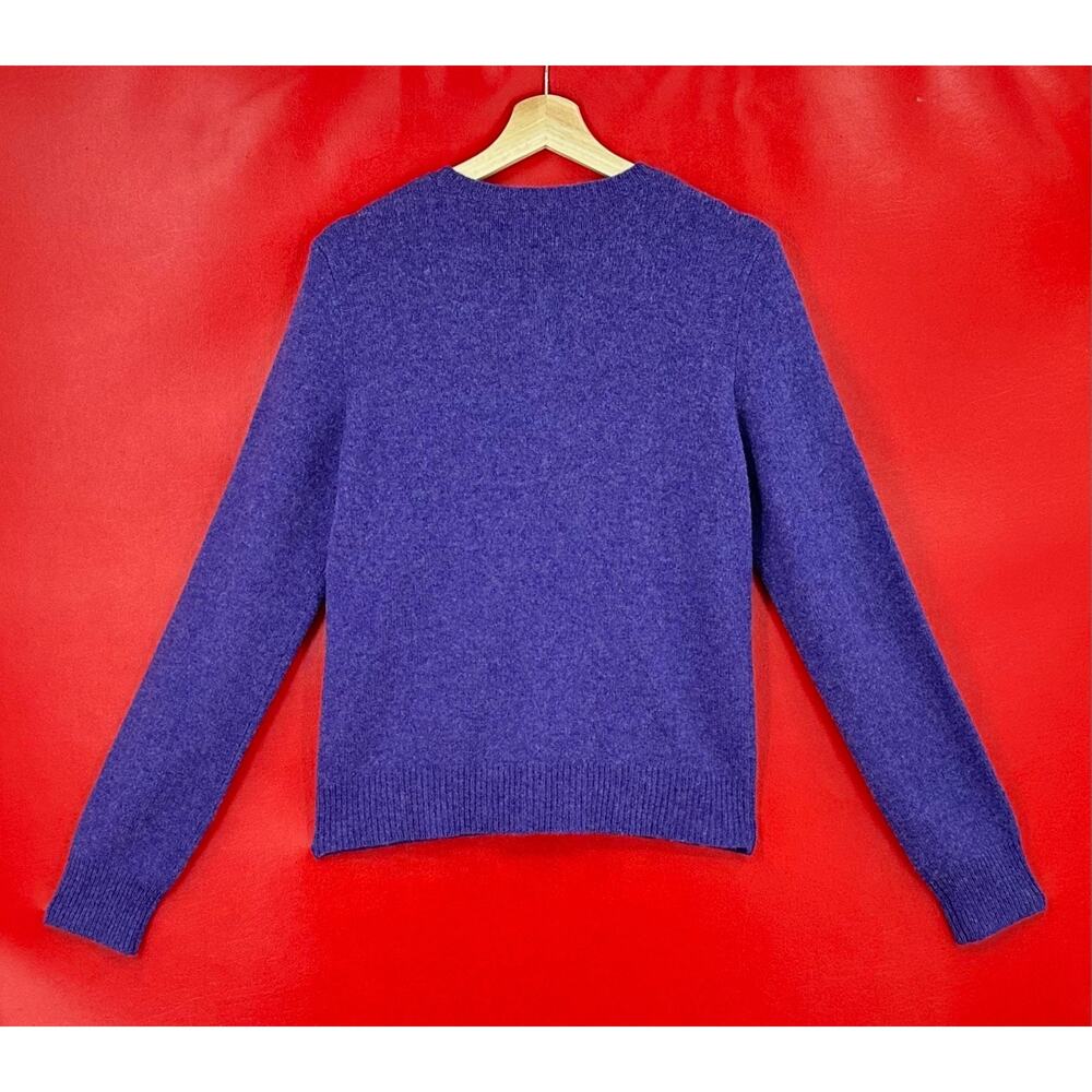 Ralph Lauren XL Purple Marbled Wool/Angora Blend Button Front Cardigan Sweater - Picture 4 of 8
